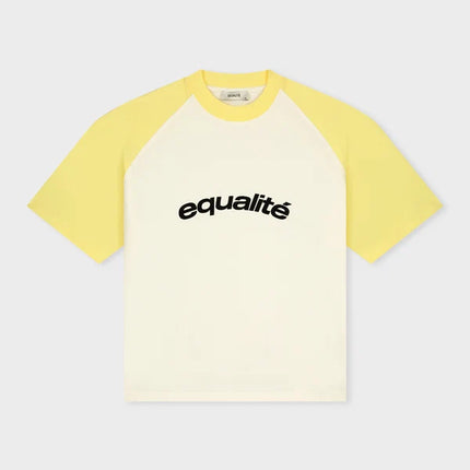 Equalite Equalite T-Shirt Boxy Celeste Raglan FW26 Off White/Soft Yellow