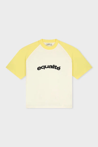 Equalite Equalite T-Shirt Boxy Celeste Raglan FW26 Off White/Soft Yellow
