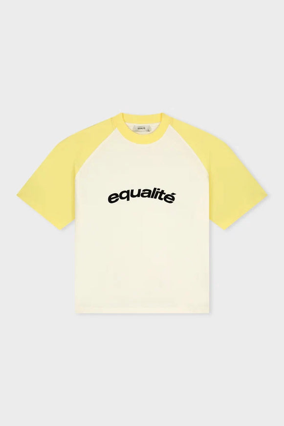 Equalite Equalite T-Shirt Boxy Celeste Raglan FW26 Off White/Soft Yellow