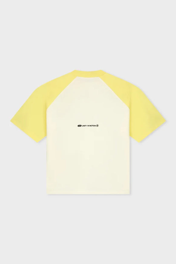 Equalite Equalite T-Shirt Boxy Celeste Raglan FW26 Off White/Soft Yellow