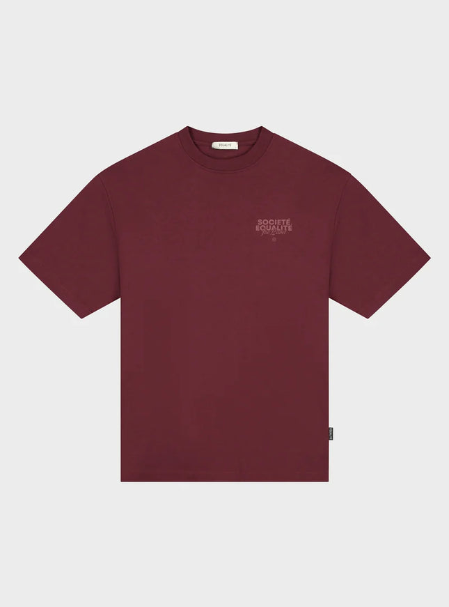 Equalite Equalite T-Shirt Societe 2.0 FW25 Burgundy