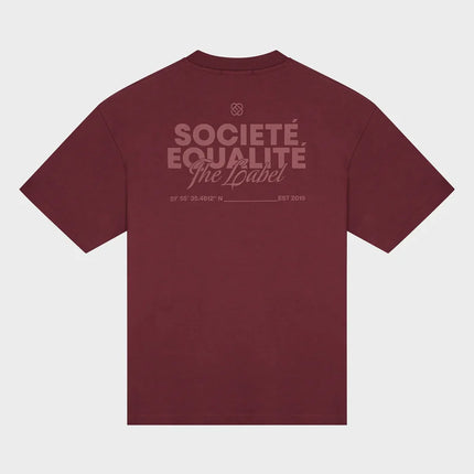 Equalite Equalite T-Shirt Societe 2.0 FW25 Burgundy