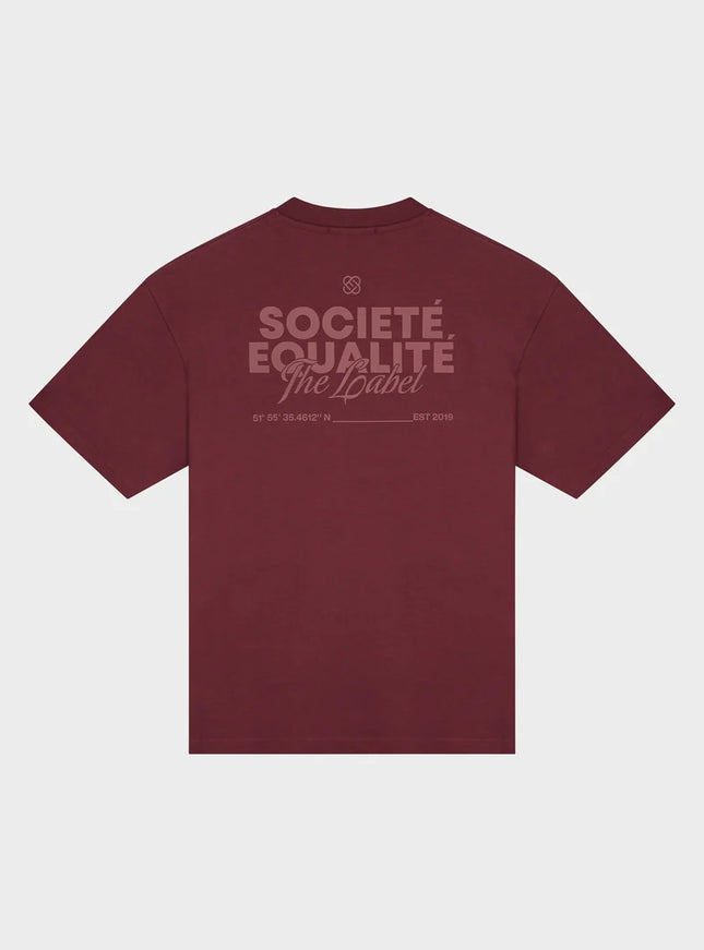 Equalite Equalite T-Shirt Societe 2.0 FW25 Burgundy