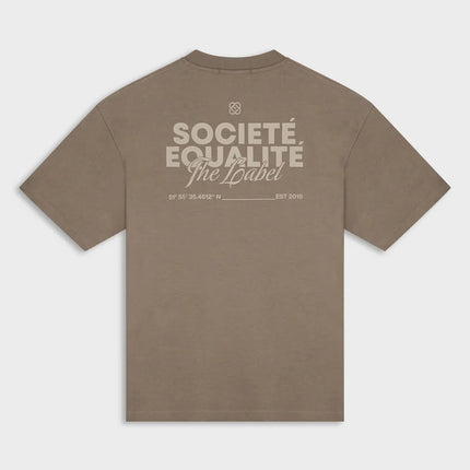 Equalite Equalite T-Shirt Societe 2.0 FW25 Taupe