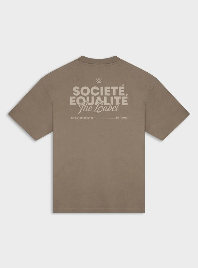 Equalite Equalite T-Shirt Societe 2.0 FW25 Taupe