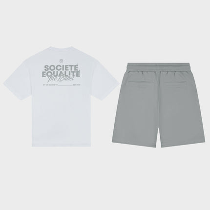 Equalite Equalite T-Shirt Societe 2.0 SS26 Grey/White