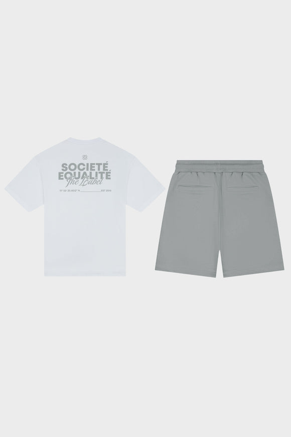 Equalite Equalite T-Shirt Societe 2.0 SS26 Grey/White