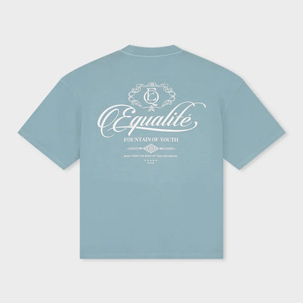 Equalite Equalite T-Shirt Yuki SS26 Washed Light Blue