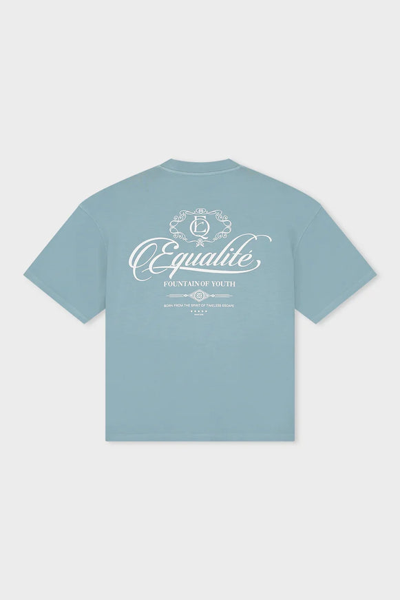 Equalite Equalite T-Shirt Yuki SS26 Washed Light Blue
