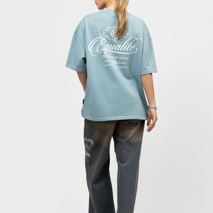 Equalite Equalite T-Shirt Yuki SS26 Washed Light Blue