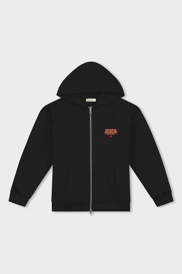 Equalite Equalite Zip Hoodie Societe SS26 Black Orange