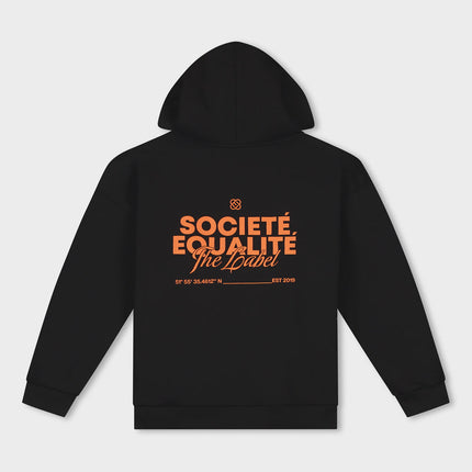 Equalite Equalite Zip Hoodie Societe SS26 Black Orange