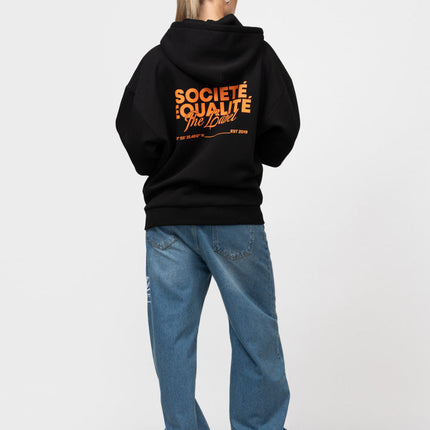 Equalite Equalite Zip Hoodie Societe SS26 Black Orange