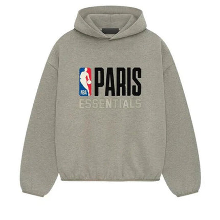 Essentials Fear Of God Essentials Fear Of God Hoodie X NBA Paris FW25 Warm Heather