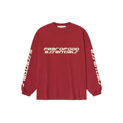 Essentials Fear Of God Essentials Fear Of God Longsleeve 90's SS26 Crimson