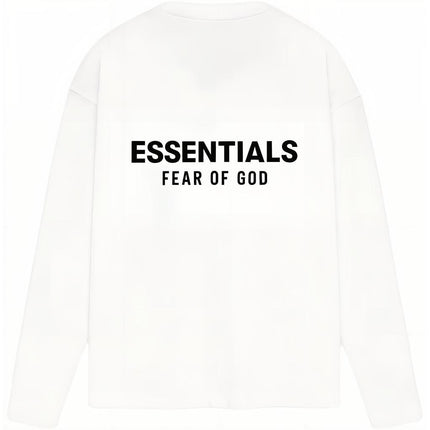 Essentials Fear Of God Essentials Fear Of God Longsleeve Classic FW26 Bright White