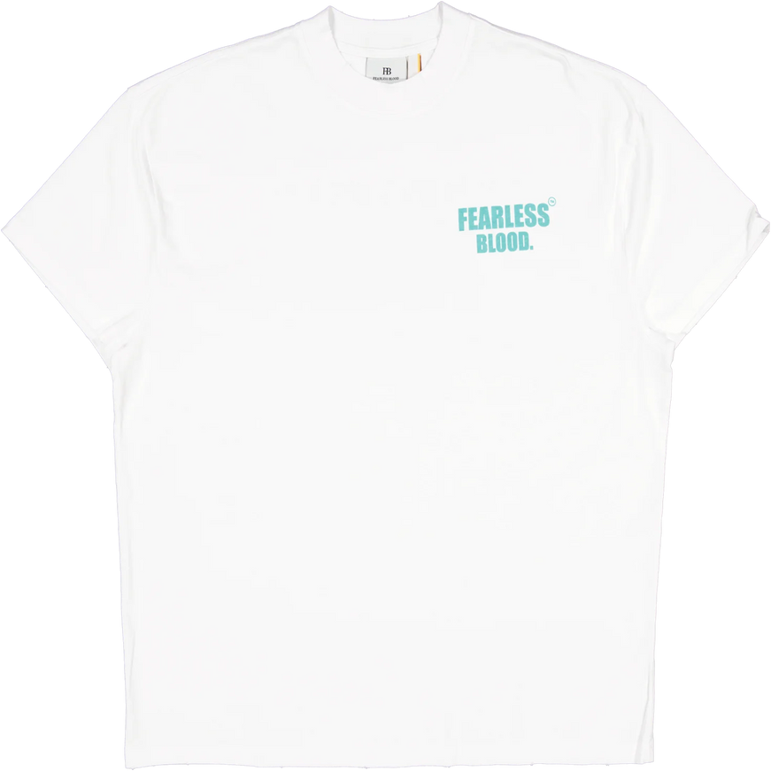 Fearless Blood Fearless Blood T-Shirt Leader Club SS25 White/Fearless Turquoise