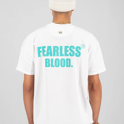 Fearless Blood Fearless Blood T-Shirt Leader Club SS25 White/Fearless Turquoise