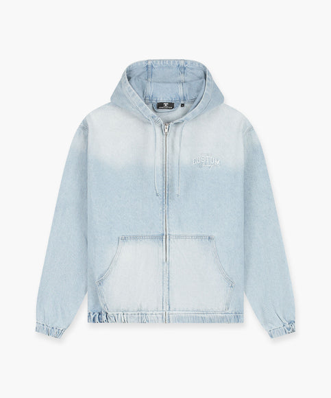 Jorcustom Jorcustom Denim Hooded Jacket Custom Society SS26 Light Blue