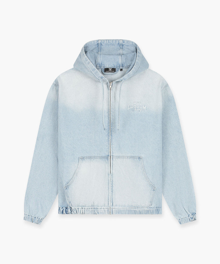 Jorcustom Jorcustom Denim Hooded Jacket Custom Society SS26 Light Blue