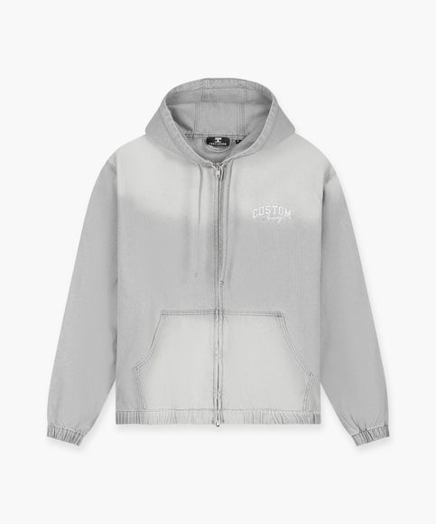 Jorcustom Jorcustom Denim Hooded Jacket Custom Society SS26 Light Grey