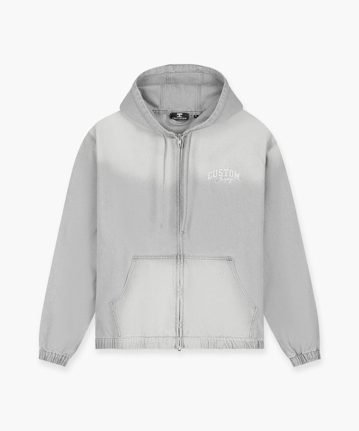 Jorcustom Jorcustom Denim Hooded Jacket Custom Society SS26 Light Grey