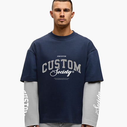 Jorcustom Jorcustom Double Layered Custom Society SS26 Midnight Bue/Light Grey