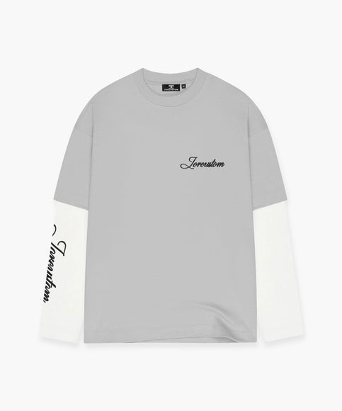 Jorcustom Jorcustom Double Layered Stitched SS26 Light Grey/White