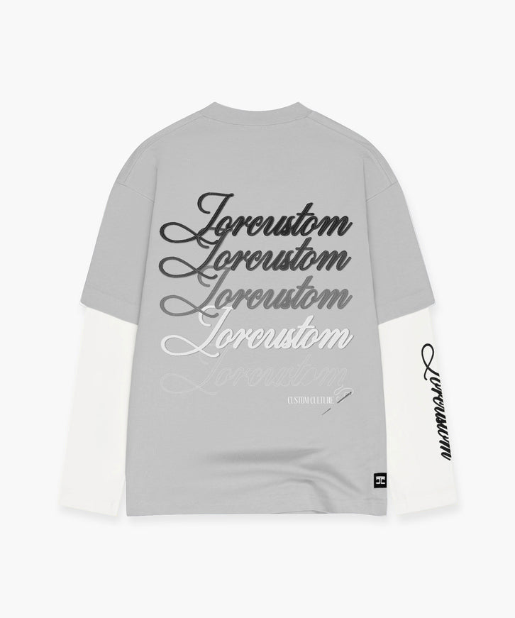Jorcustom Jorcustom Double Layered Stitched SS26 Light Grey/White