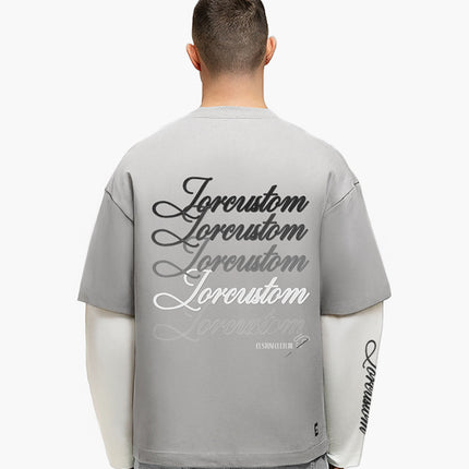 Jorcustom Jorcustom Double Layered Stitched SS26 Light Grey/White