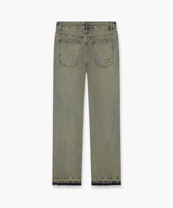 Jorcustom Jorcustom Jeans Straight Fit Open Hem SS26 Washed Green