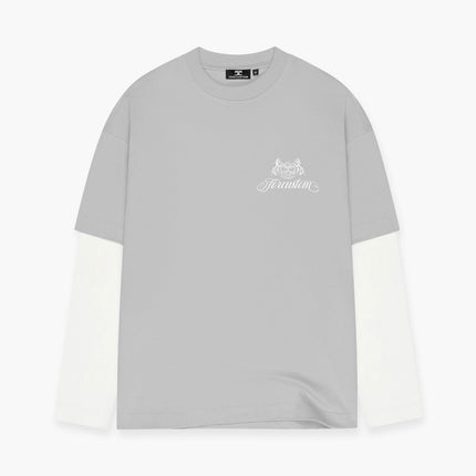 Jorcustom Jorcustom Longsleeve Double Layered Handscript 2.0 FW26 White/Light Grey