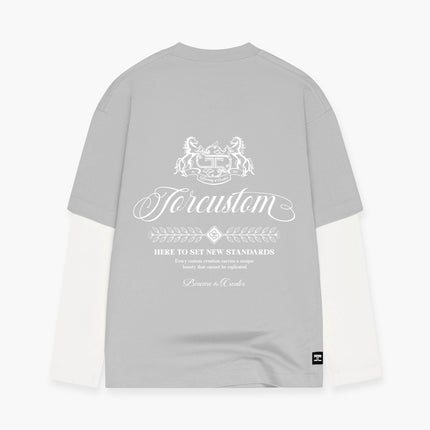 Jorcustom Jorcustom Longsleeve Double Layered Handscript 2.0 FW26 White/Light Grey