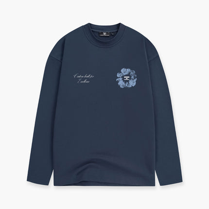 Jorcustom Jorcustom Longsleeve Flowers SS26 Midnight Blue