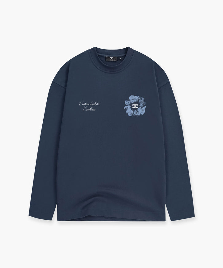 Jorcustom Jorcustom Longsleeve Flowers SS26 Midnight Blue