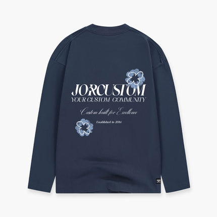Jorcustom Jorcustom Longsleeve Flowers SS26 Midnight Blue