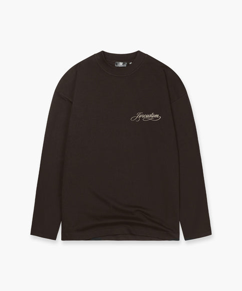 Jorcustom Jorcustom Longsleeve Handrscript SS26 Brown