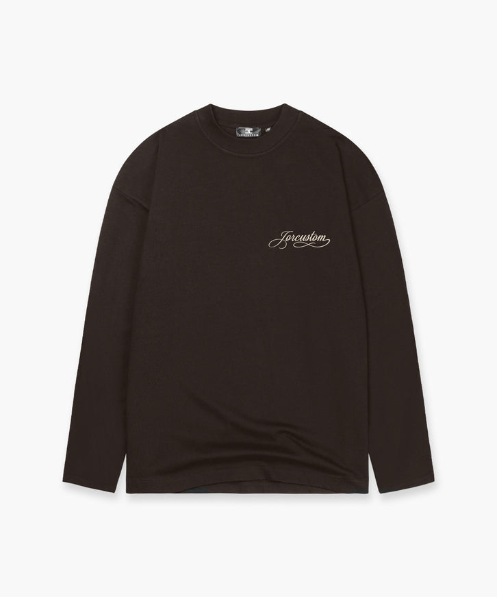 Jorcustom Jorcustom Longsleeve Handrscript SS26 Brown