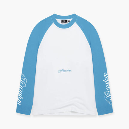 Jorcustom Jorcustom Longsleeve Raglan Sleeve Handscript 2.0 FW26 White/Bounty Blue