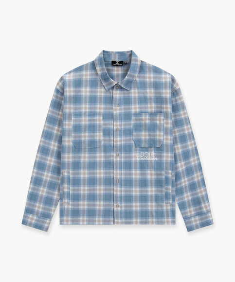 Jorcustom Jorcustom Overshirt Flannel FW26 Bounty Blue