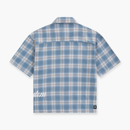 Jorcustom Jorcustom Overshirt Flannel Short Sleeve Handscript 2.0 FW26 Bounty Blue