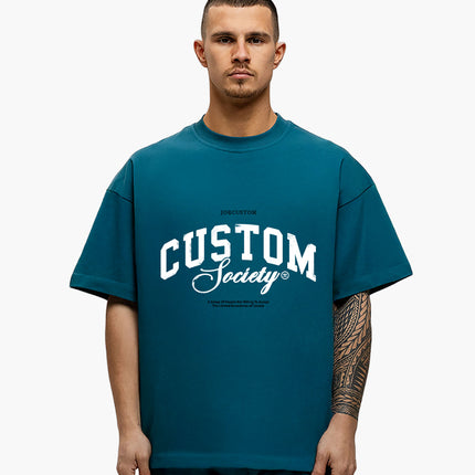 Jorcustom Jorcustom T-Shirt Loose Fit Custom Society  SS26 Teal