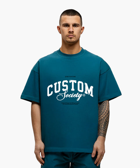 Jorcustom Jorcustom T-Shirt Loose Fit Custom Society  SS26 Teal