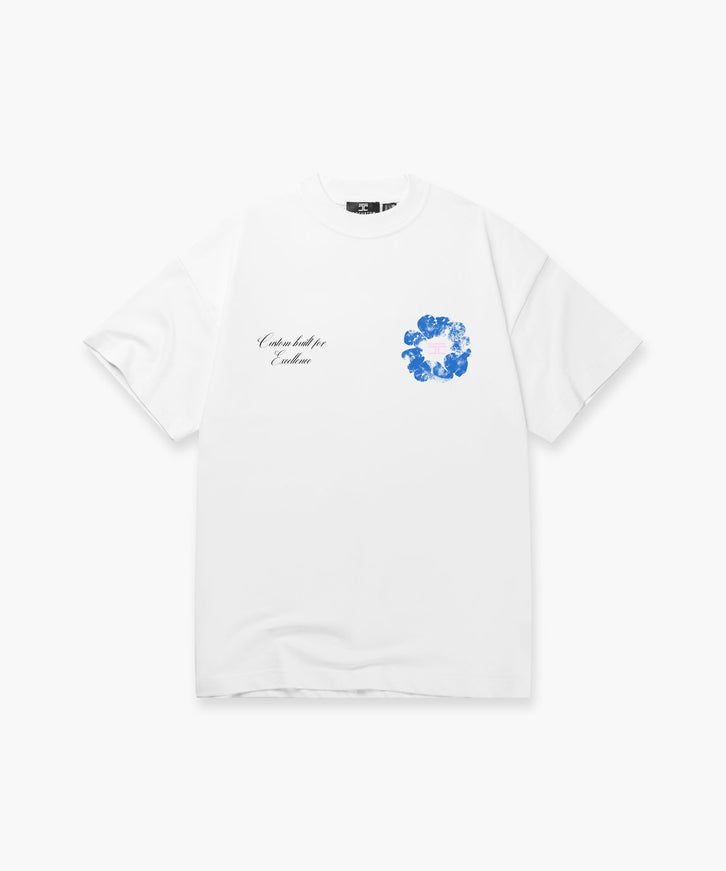 Jorcustom Jorcustom T-Shirt Loose Fit Flowers SS26 White