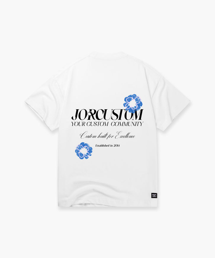 Jorcustom Jorcustom T-Shirt Loose Fit Flowers SS26 White