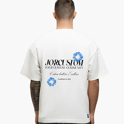 Jorcustom Jorcustom T-Shirt Loose Fit Flowers SS26 White