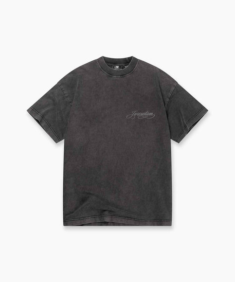 Jorcustom Jorcustom T-Shirt Loose Fit Handscript SS26 Acid Grey