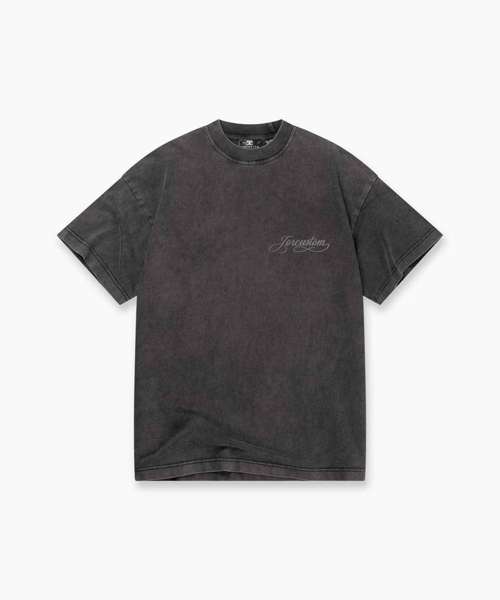 Jorcustom Jorcustom T-Shirt Loose Fit Handscript SS26 Acid Grey