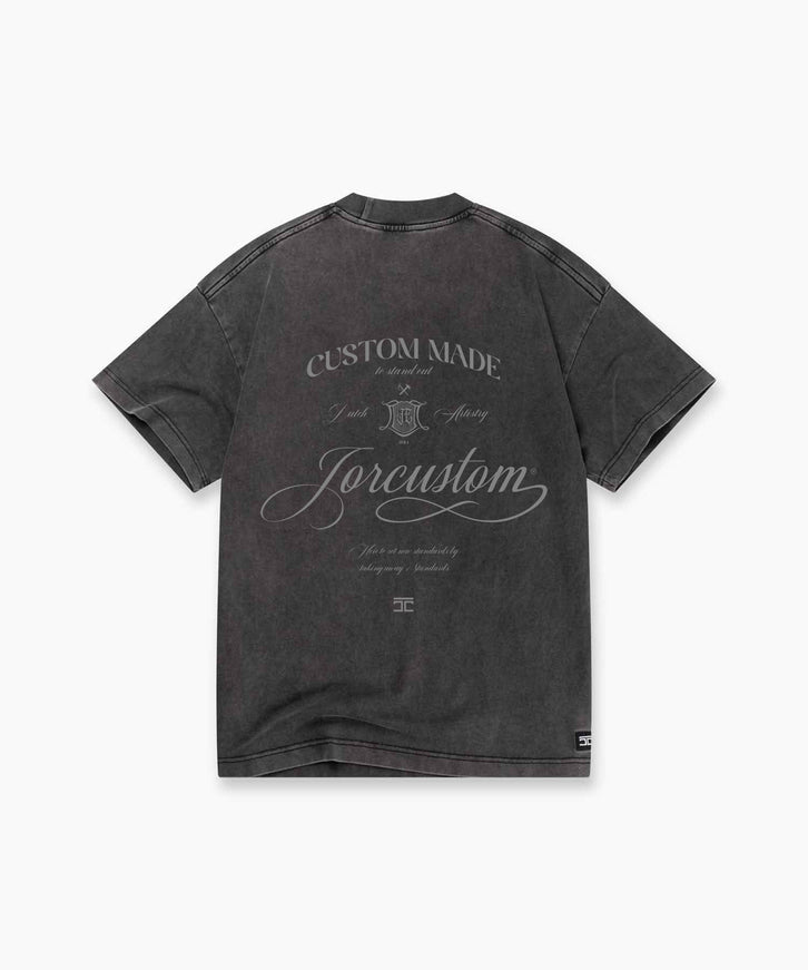 Jorcustom Jorcustom T-Shirt Loose Fit Handscript SS26 Acid Grey