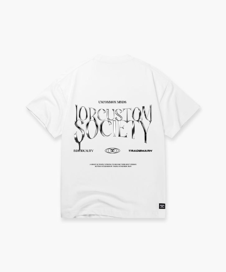 Jorcustom Jorcustom T-Shirt Loose Fit UncommonMinds SS26 White Grey/ Melange
